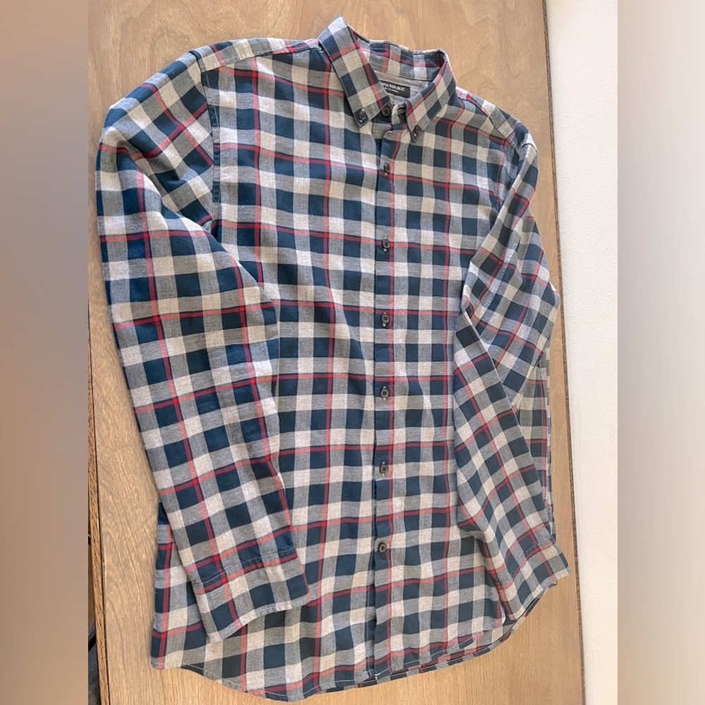 Camden Standard-Fit Plaid Flannel Button-Down Shirt by Banana Republic